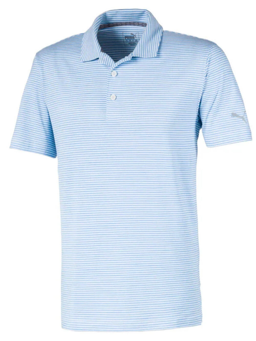 $65 MSRP Puma Caddie Striped Polo Ibiza Blue XXL